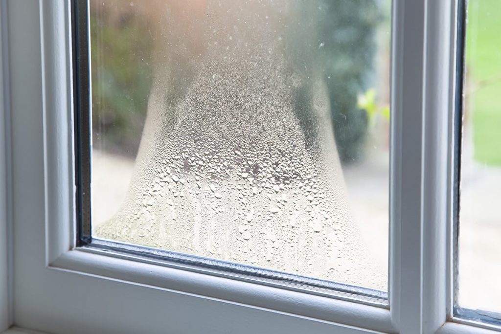 condensation inside window pane