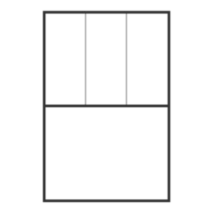 3-Over-1 window grid pattern