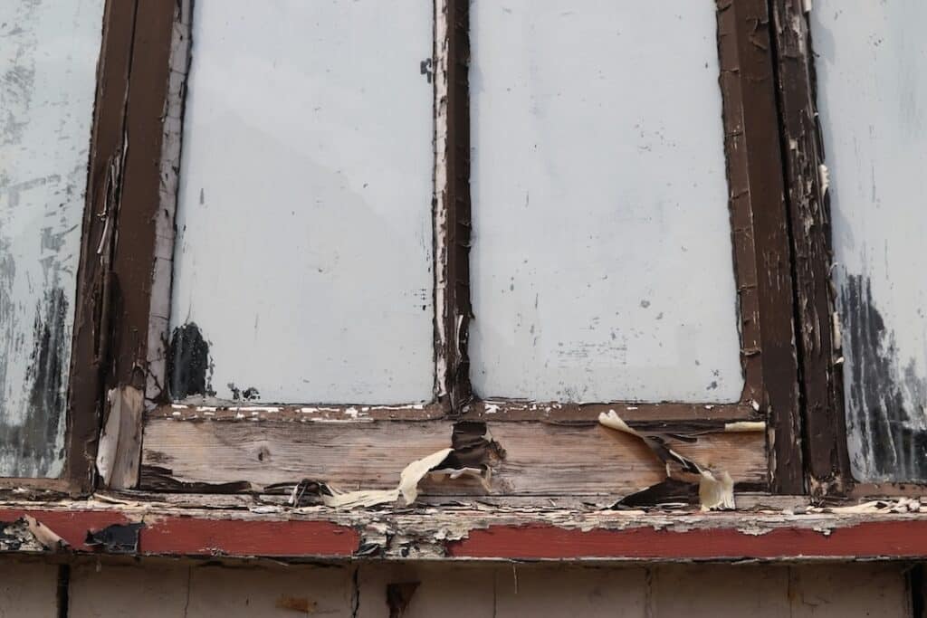 wood window damage