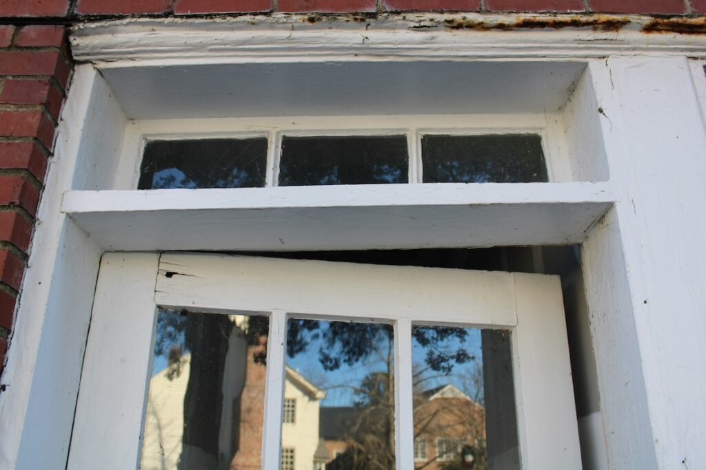 damaged wood door